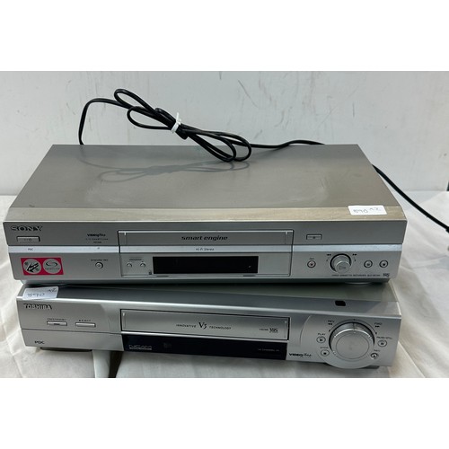 146 - Sony video casette recorder slv-se740, and a DVD video recorder, untested