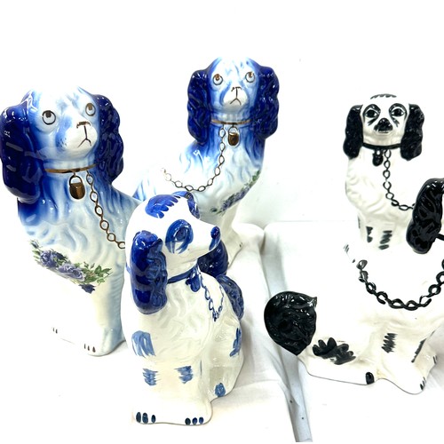 65 - Large selection of assorted staffordshire dog figurines etc