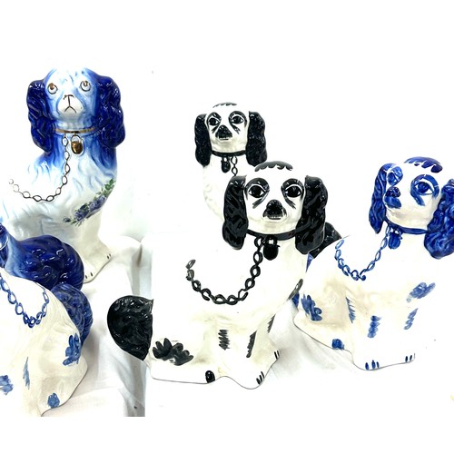 65 - Large selection of assorted staffordshire dog figurines etc