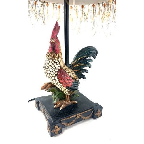 124 - Novelty cockrell table lamp, untested