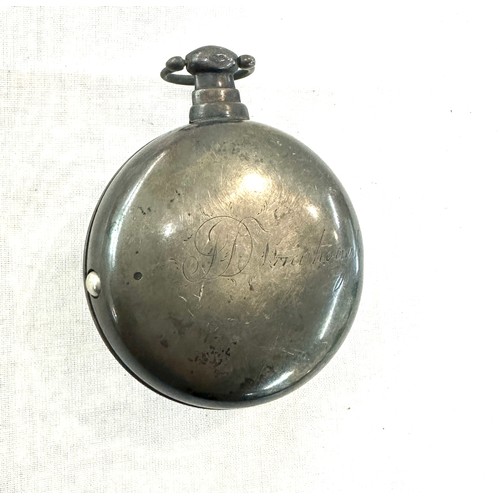 544 - Vintage silver pear cased pocket watch