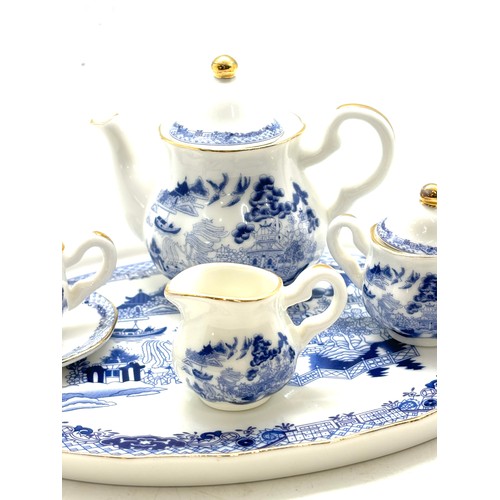 463 - Miniature blue and white Regal pottery tea set