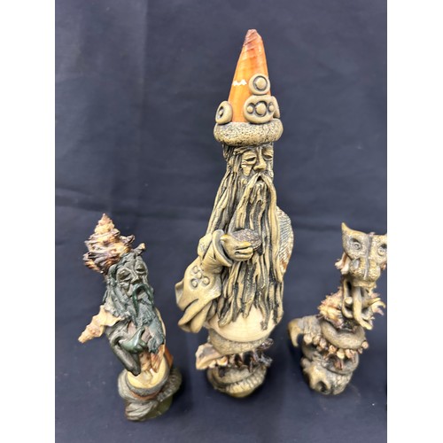 468 - Selection of studio pottery tree goblin figures