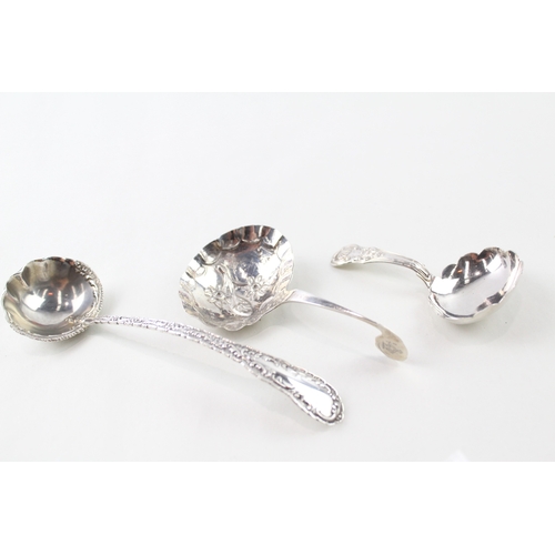 24 - 3 x .925 sterling silver spoons inc antique, caddy etc