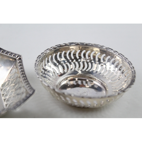 32 - 3 x .925 sterling silver pin / bon bon dishes