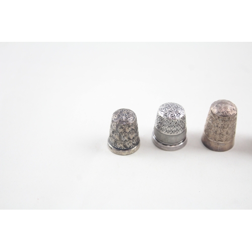 39 - 8 x .925 sterling silver thimbles inc charles horner