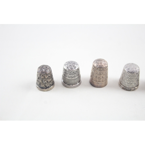 39 - 8 x .925 sterling silver thimbles inc charles horner