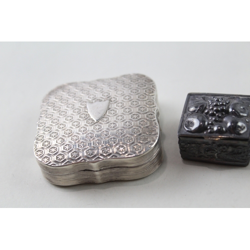 41 - 5 x .800 & .925 sterling silver pill / trinket boxes