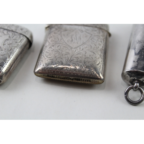 44 - 3 x .925 sterling silver tobacciana inc vestas, victorian etc