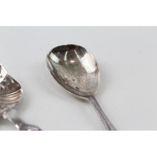 50 - 3 x .925 sterling silver spoons inc antique, victorian, georgian, caddy etc