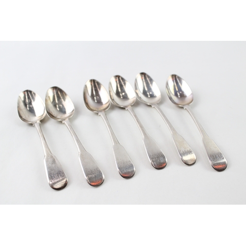 52 - 6 x .925 sterling silver georgian teaspoons (123g)