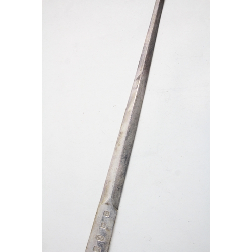 54 - vintage .925 sterling silver letter opener / meat skewer