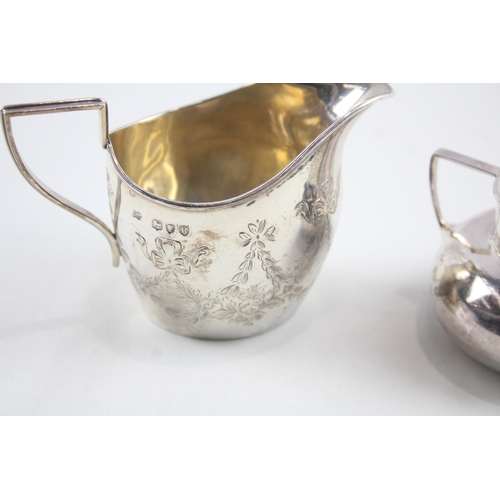 60 - 2 x .925 sterling silver cream jugs