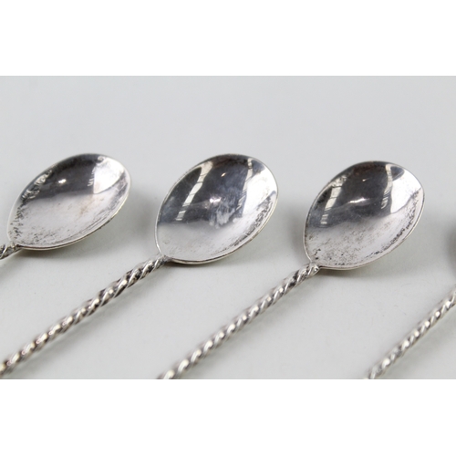 62 - 6 x .925 sterling silver floral finale teaspoons