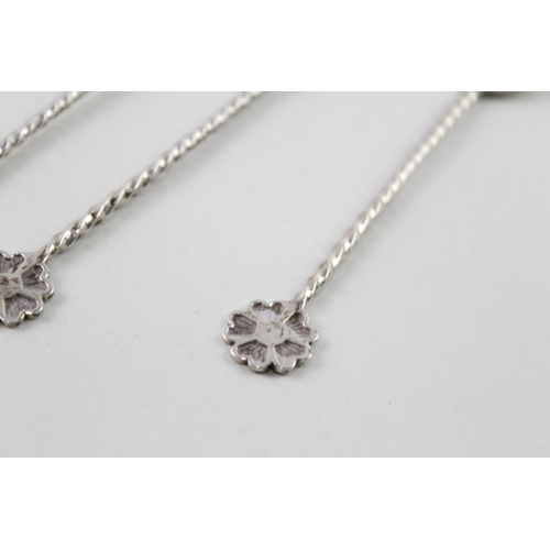 62 - 6 x .925 sterling silver floral finale teaspoons