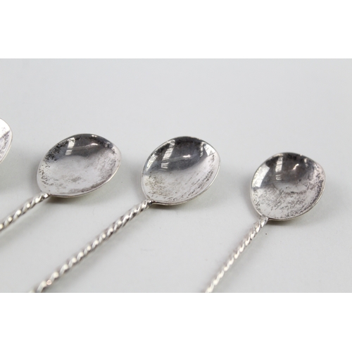 62 - 6 x .925 sterling silver floral finale teaspoons