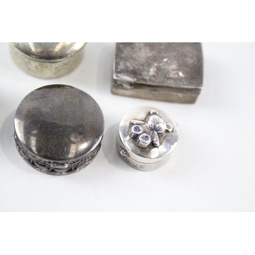 73 - 5 x .925 sterling silver pill / trinket boxes