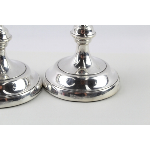 87 - 2 x vintage .925 sterling silver filled candlesticks