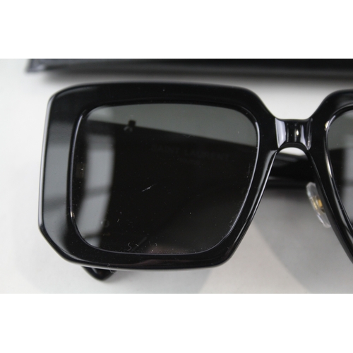 476 - Yves Saint Laurent Sunglasses SL M 120 003 HJ In Black Oversized W/ Case