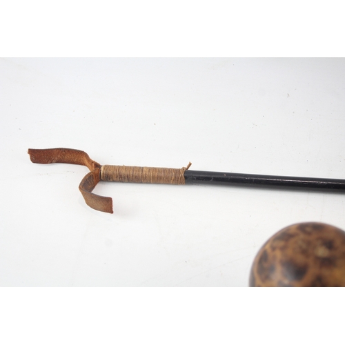 480 - Victorian Police Truncheon, Riding Crop & Calabash Mate Cup