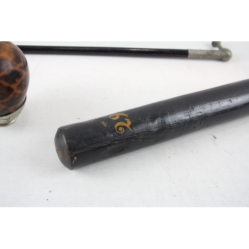 480 - Victorian Police Truncheon, Riding Crop & Calabash Mate Cup