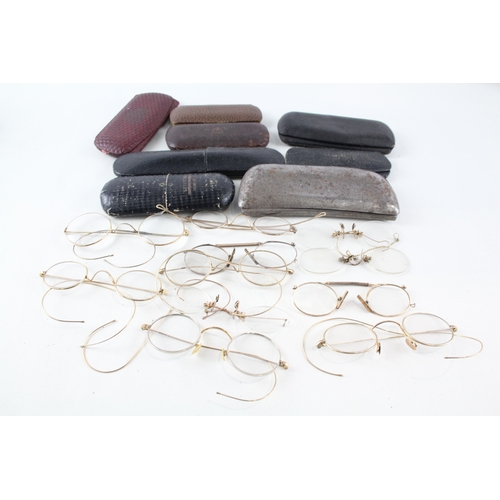 481 - Spectacles & Eyewear Antique Vintage Inc Cases, Shaded, Plated Joblot