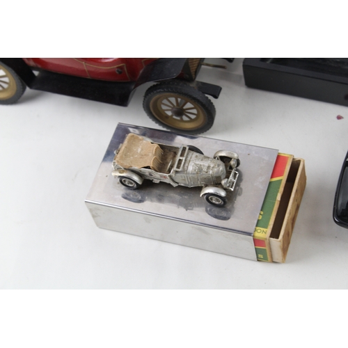 490 - Vintage Novelty Motor Car Desk Lighter & Ashtray Circa 1960s x 4