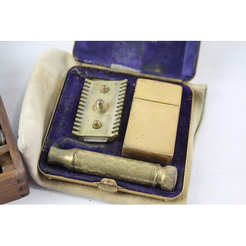 510 - Gents Grooming Inc Cased Vintage Gillete Razor & Wilkinson Swords Co x 2