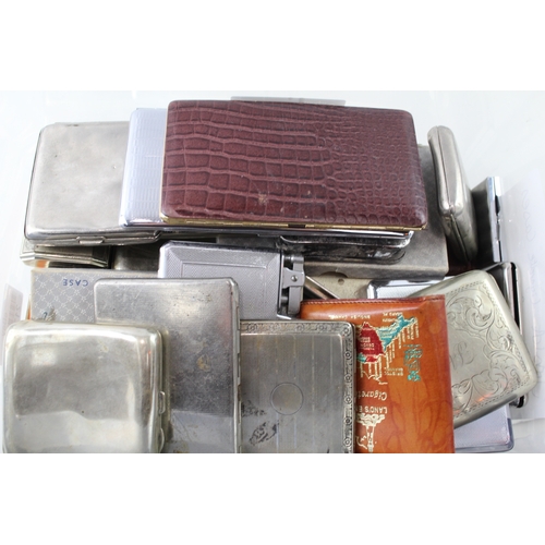 515 - Cigarette Cases Inc Silver Plate, Antique, Foliate, Etc Joblot