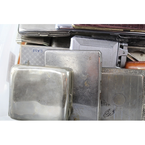 515 - Cigarette Cases Inc Silver Plate, Antique, Foliate, Etc Joblot