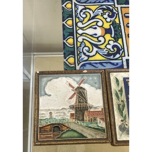 538 - Three vintage potter tiles