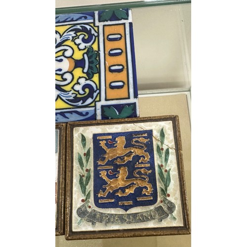 538 - Three vintage potter tiles