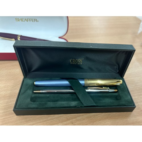 503 - Selection of fountain Pens includes Boxed Sheaffer, parker etc