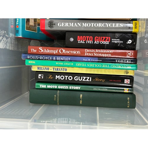 351 - Large selection of Motor and Motor sport books includes Moto Guzzi, Grand Prix etc