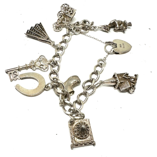 272 - Vintage silver charm bracelet weight 39g