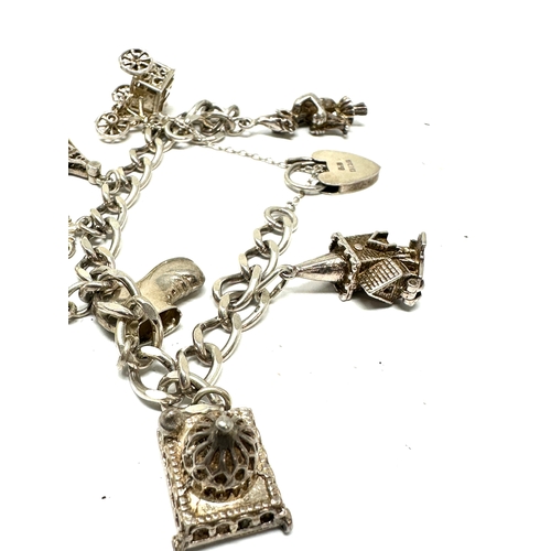 272 - Vintage silver charm bracelet weight 39g