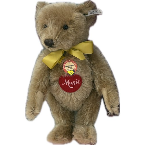 88 - Steiff Musik teddy 1951 caramel 35 boxed with COA (replica 1993)