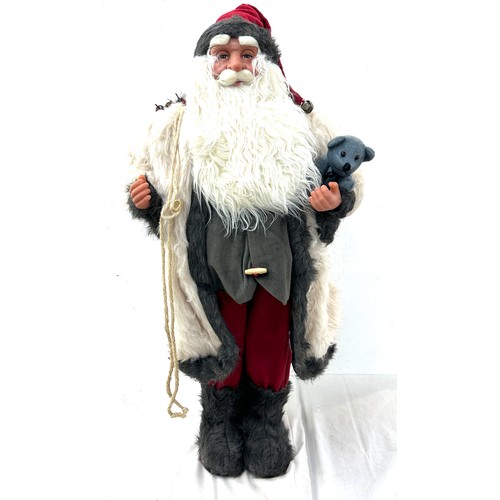 407 - Tall Santa freestanding Christmas decoration, overall height 36 inches