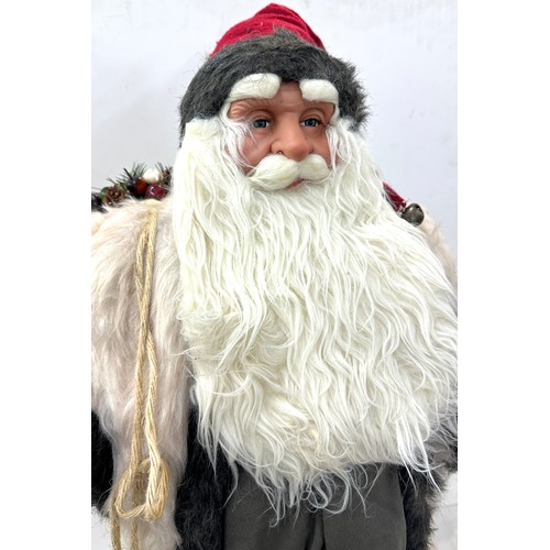 407 - Tall Santa freestanding Christmas decoration, overall height 36 inches