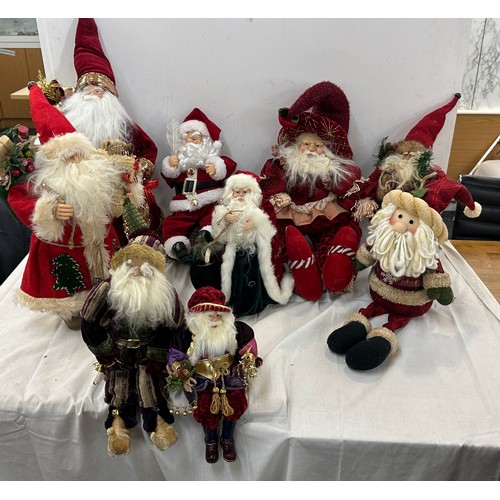 359 - Freestanding Santa, selection Santa decorations/figures