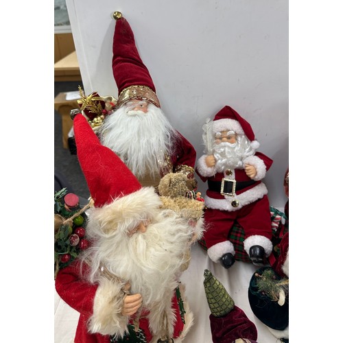 359 - Freestanding Santa, selection Santa decorations/figures