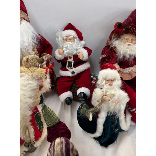 359 - Freestanding Santa, selection Santa decorations/figures