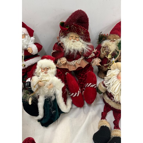 359 - Freestanding Santa, selection Santa decorations/figures