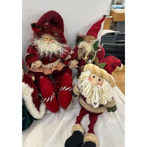 359 - Freestanding Santa, selection Santa decorations/figures