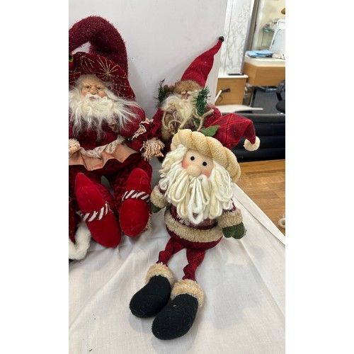 359 - Freestanding Santa, selection Santa decorations/figures