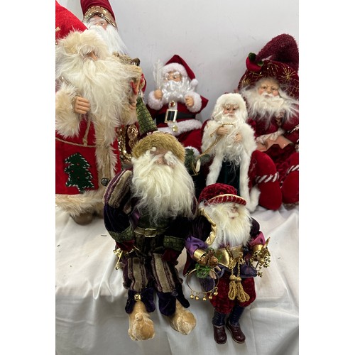 359 - Freestanding Santa, selection Santa decorations/figures