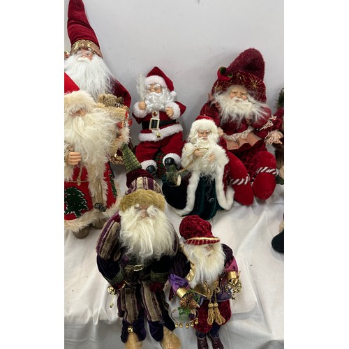 359 - Freestanding Santa, selection Santa decorations/figures