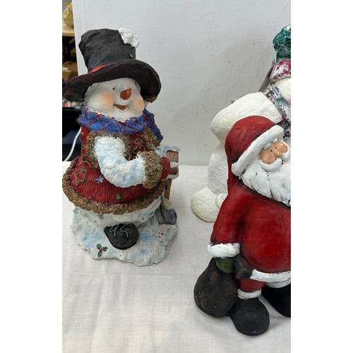 358 - Selection of freestanding Christmas decorations, tallest measures 16 inches