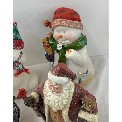 358 - Selection of freestanding Christmas decorations, tallest measures 16 inches