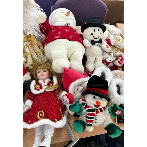 344 - Selection of Christmas teddies, stockings, angel etc